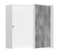 Hansgrohe hansgrohe XtraStoris Niche murale Rock 300x300x140mm, avec porte battante, blanc mat Quantité:1