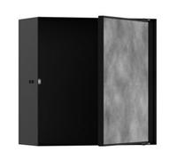 Hansgrohe hansgrohe XtraStoris Niche murale Rock 300x300x140mm, avec porte battante, noir mat Quantité:1