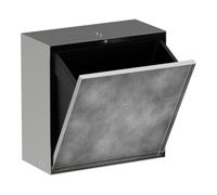 hansgrohe XtraStoris Rock poubelle, encastrÃ©e, porte carrelable, 390x140x390mm, 6 litres de capacitÃ©, 56090, Coloris: acier inoxydable brossÃ© - 56090800