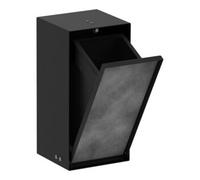 hansgrohe XtraStoris Rock poubelle, encastrÃ©e, porte carrelable, 240x140x390mm, 2,5 litres de capacitÃ©, 56063, Coloris: noir mat - 56063670