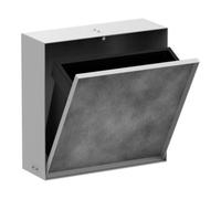 hansgrohe XtraStoris Rock poubelle, Ã encastrer, porte carrelable, 390x100x390mm, capacitÃ© 4 litres, 56089, Coloris: Blanc mat - 56089700