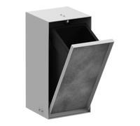 hansgrohe XtraStoris Rock poubelle, encastrÃ©e, porte carrelable, 240x140x390mm, 2,5 litres de capacitÃ©, 56063, Coloris: Blanc mat - 56063700