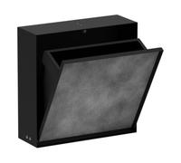 hansgrohe XtraStoris Rock poubelle, à encastrer, porte carrelable, 390x100x390mm, capacité 4 Betteres, 56089670, Couleur: noir mat