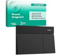 hansgrohe iFrame Element E - Plaque de commande wc suspendu, pour double chasse d'eau, en métal, compatible avec le système de montage iFrame universal de hansgrohe, Noir mat, 66003670