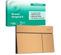 hansgrohe iFrame élément E Plaques de déclenchement pour chasse d'eau à 2 quantités, 66003140, Couleur: Bronze brossé