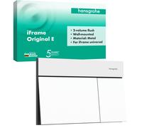 hansgrohe iFrame élément E Plaques de déclenchement pour chasse d'eau à 2 quantités, 66003700, Couleur: Blanc mat