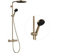 Hansgrohe Set de douche Pulsify S Puro 24237140, Thermostat, 2 consommateurs, 8 l/min, Bronze brossé