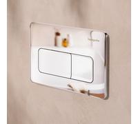 hansgrohe iFrame Original Q Plaques de déclenchement pour chasse d'eau à 2 quantités, 66001000, Couleur: chrome