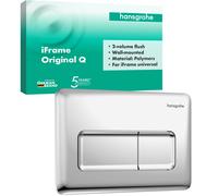 hansgrohe iFrame Original Q Plaques de déclenchement pour chasse d'eau à 2 quantités, 66001000, Couleur: chrome