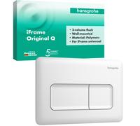 hansgrohe iFrame Original Q Plaques de déclenchement pour chasse d'eau à 2 quantités, 66001700, Couleur: Blanc mat