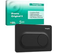 hansgrohe iFrame Original S - Plaque de commande wc suspendu, pour double chasse d'eau, compatible avec le système de montage iFrame universal de hansgrohe, Noir mat, 66002670