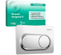 hansgrohe iFrame Original S plaques de déclenchement pour chasse d'eau à 2 quantités, 66002000, Couleur: chrome