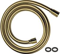 hansgrohe Isiflex Tuyau de douche universel, 1,25 m, avec protection anti-torsion, flexible avec protection anti-torsion, avec joints d'étanchéité, aspect or poli