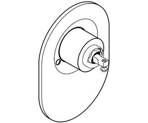 hansgrohe Kit de conversion de cartouche avec système de mélange à sphère/cartouche M3 pour mitigeur de douche encastré, poignée correspondante nécessaire séparément, chromé, 96384000