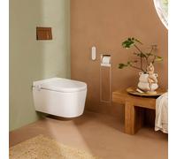 hansgrohe LivaFine WC japonais suspendu avec AquaHelix Flush, avec abattant WC, 63024450,
