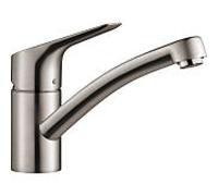 Hansgrohe Mélangeur de cuisine Logis 120 71831000 – chromé, basse pression, bec pivotant 360°