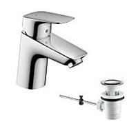 hansgrohe Logis 70 mitigeur lavabo 71070000 chromé, avec Logis , hauteur 166 mm