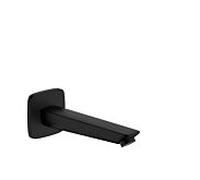 Hansgrohe Bec déverseur pour baignoire Logis — saillie 195 mm, noir mat (71410670)
