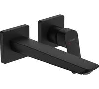 hansgrohe Logis Mitigeur de lavabo Fine, encastré, saillie 206mm, vidage non verrouillable, 71256670, Couleur: noir mat