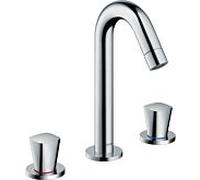 hansgrohe Logis, robinetterie de lavabo 3 trous, ComfortZone150, vidage à tirette, saillie 109mm, chromé, 71133000