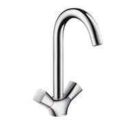 Hansgrohe Mitigeur de cuisine Logis M31 – 2 poignées, 1 jet, ComfortZone220, saillie 156mm, chromé