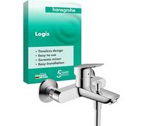 hansgrohe Logis - Mitigeur baignoire apparent, Robinet baignoire 2 sorties, Mitigeur monocommande, Chromé, 71400000