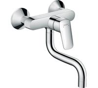 Hansgrohe Mitigeur de cuisine Logis M31 – montage mural, bec bas, 1 jet, chrome, saillie 150 mm
