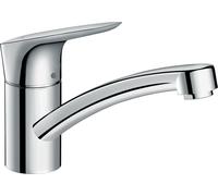 Hansgrohe Mélangeur de cuisine Logis 120 71831000 – chromé, basse pression, bec pivotant 360°