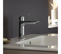 Hansgrohe Mitigeur lavabo Logis 71252000 avec push open, garniture de vidange, chromé