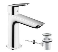 Hansgrohe Mitigeur lavabo Logis 71251000 – ComfortZone110, bonde à tirette, chromé