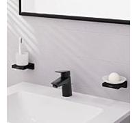 hansgrohe Logis Mitigeur de lavabo, ComfortZone70, bonde à tirette, saillie 107mm, 71070670, Couleur: noir mat