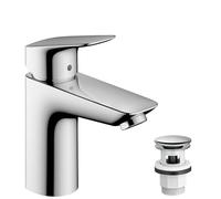 hansgrohe Logis 100 Mitigeur lavabo 71107000 Push Open bonde, chromé