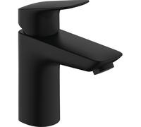 hansgrohe Logis Mitigeur de lavabo, ComfortZone100, sans garniture découlement, saillie 108mm, 71101670, Couleur: noir mat
