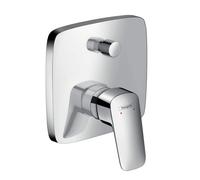 hansgrohe Logis Mitigeur de bain, encastré, pour iBox universal, 2 consommateurs, avec combiné de sécurité, 71407000, Couleur: chrome