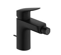 hansgrohe Logis Mitigeur de bidet, ComfortZone100, bonde à tirette, saillie 119mm, 71200670, Couleur: noir mat