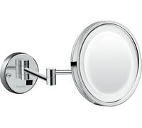 Hansgrohe Logis Universal miroir de rasage, avec Ã©clairage LED, inclinable, pivotant, D 188mm, chromÃ©, 73570000 - 73570000