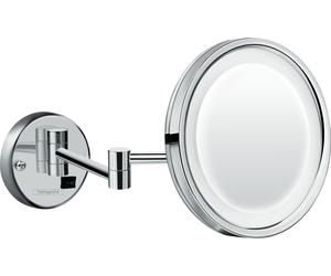 hansgrohe Logis UNIVERSAL miroir de rasage, avec éclairage LED, inclinable, pivotant, D 188mm, chromé, 73570000
