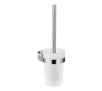 Hansgrohe Porte-brosse WC Logis Universal 41722000 – insert en verre et laiton – mural chromé