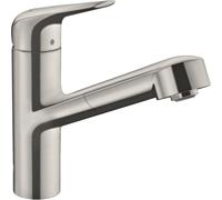 Hansgrohe Mitigeur monocommande cuisine Focus M42 150 – Bec extractible, 1 jet – Finition inoxydable