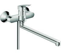 Hansgrohe Logis Mitigeur bain avec inverseur et raccords avec bec extra long 30cm chrome 71402000
