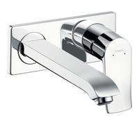 Hansgrohe Metris élément encastré pour robinet mural avec bec 22.5cm incl. bouchon de vidange 50001 chrome 31086000