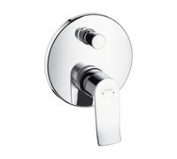 hansgrohe Metris - Façade de mitigeur monocommande encastré pour 2 sorties chrome