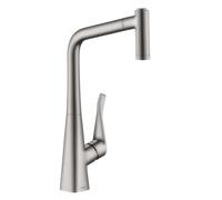 hansgrohe Metris M7116-H320 Kitchen Tap 73801800 Acier inoxydable, avec sBox, avec douchette extensible