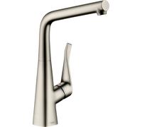 hansgrohe Metris M71 Mitigeur monocommande de cuisine 320, 1 jet, 14822800, Couleur: Finition en acier inoxydable