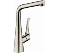 hansgrohe Metris M7114-H320 mélangeur de cuisine Inox optique, avec sBox, avec douchette extensible