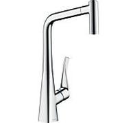 hansgrohe Metris mélangeur de cuisine 14780000 avec douchette extractible, 2jet, 5,8 l/min, chromé
