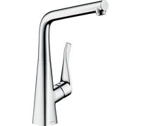 hansgrohe robinetterie de cuisine Metris M71 320 14823000 chromé , bec orientable, installation devant la fenêtre