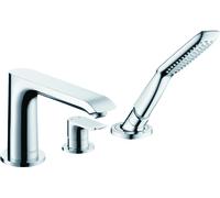 hansgrohe Metris mitigeur monocommande de baignoire 3 trous chromé, 31190000