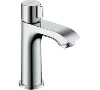 hansgrohe Metris Robinet de lave-mains 100 eau froide sans tirette ni vidage, chromé, 31166000