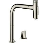 Hansgrohe Mitigeur de cuisine Metris Select M71 – 2 trous douchette extractible 2 jets aspect inox